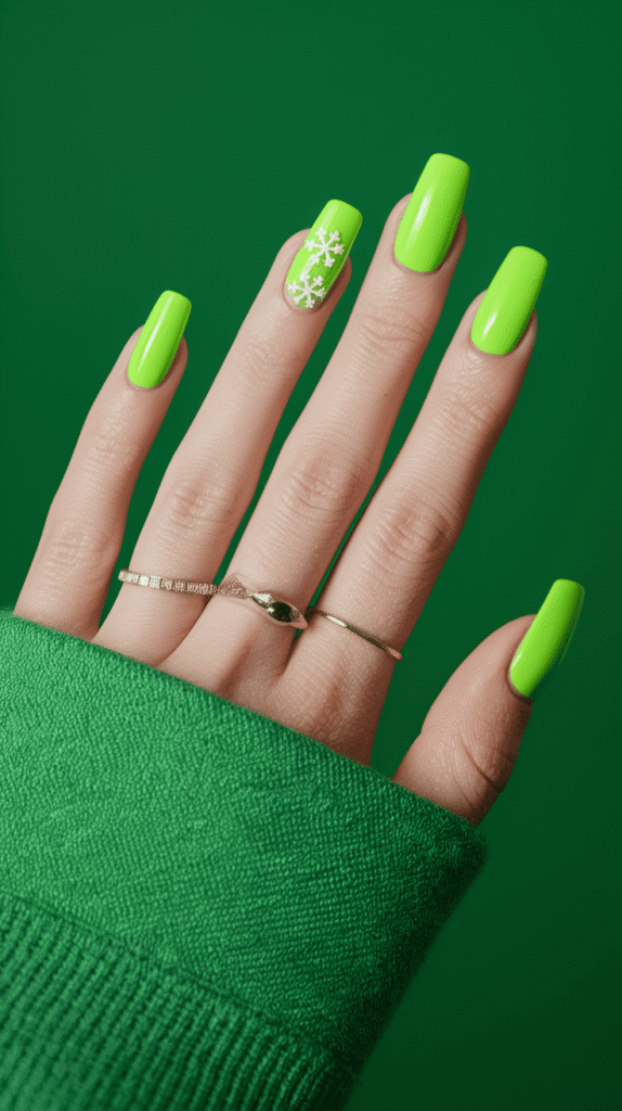 Green Christmas Nails