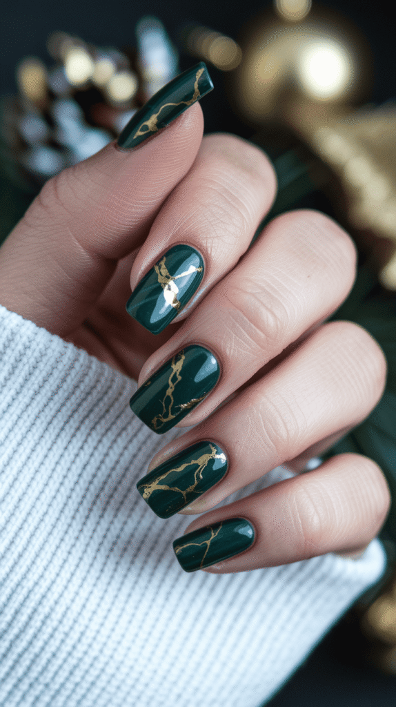 Green Christmas Nails