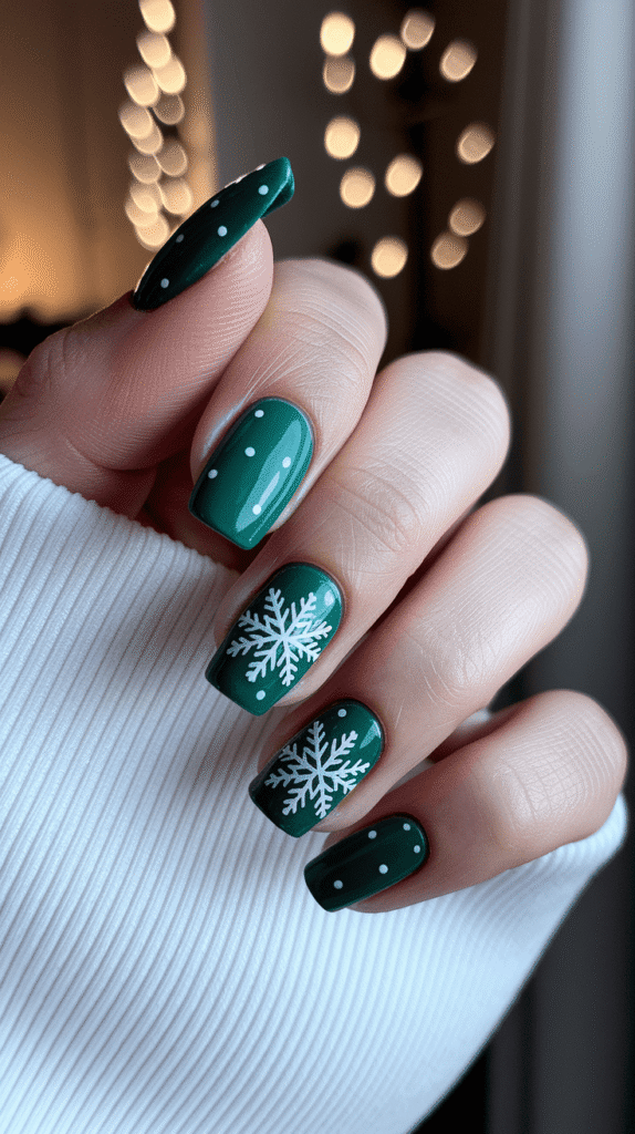 Green Christmas Nails