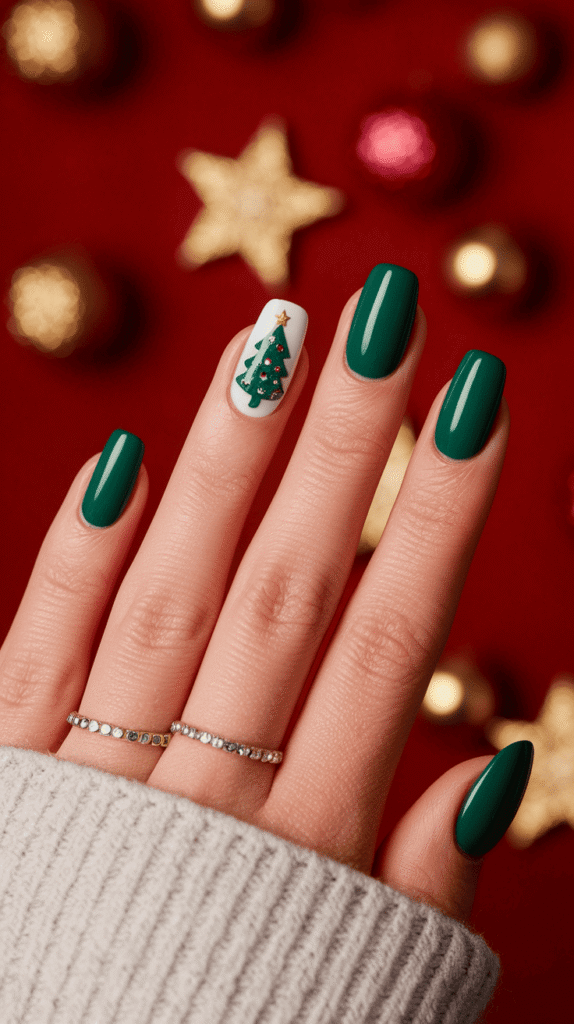 Green Christmas Nails