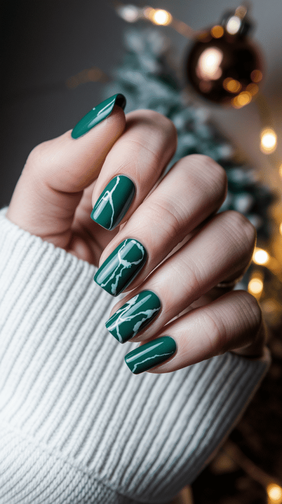 Green Christmas Nails