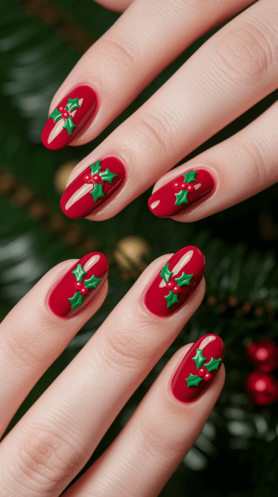 Red Christmas Nails