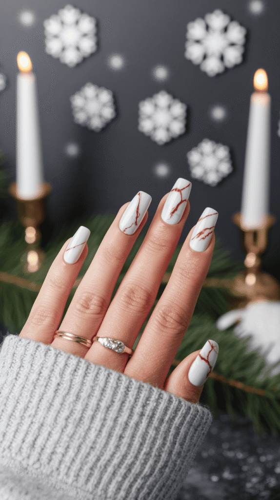 white christmas nails