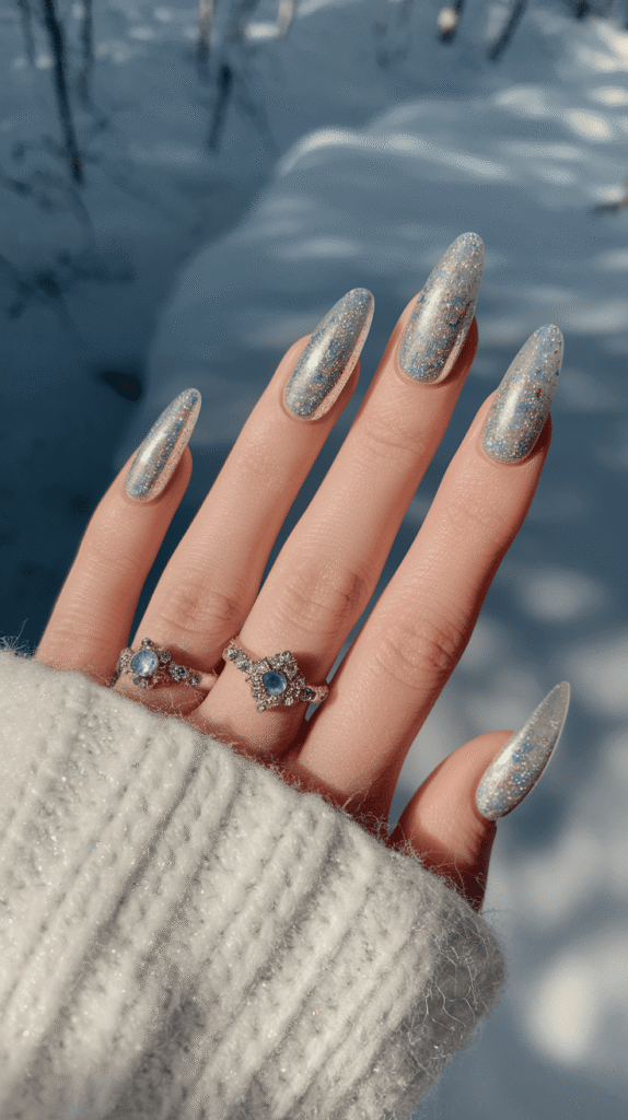 white christmas nails