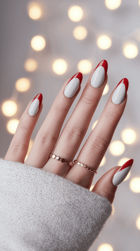 white christmas nails