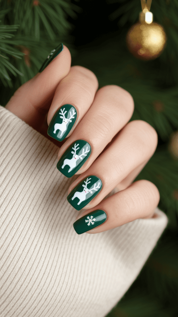 Green Christmas Nails