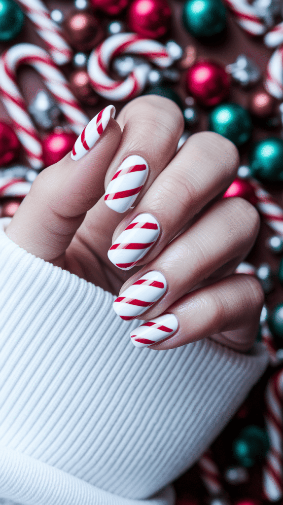 white christmas nails