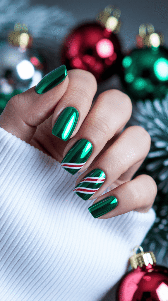 Green Christmas Nails