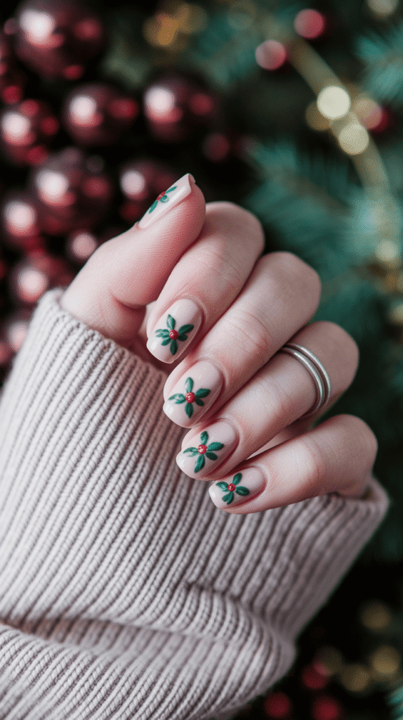 short christmas nails