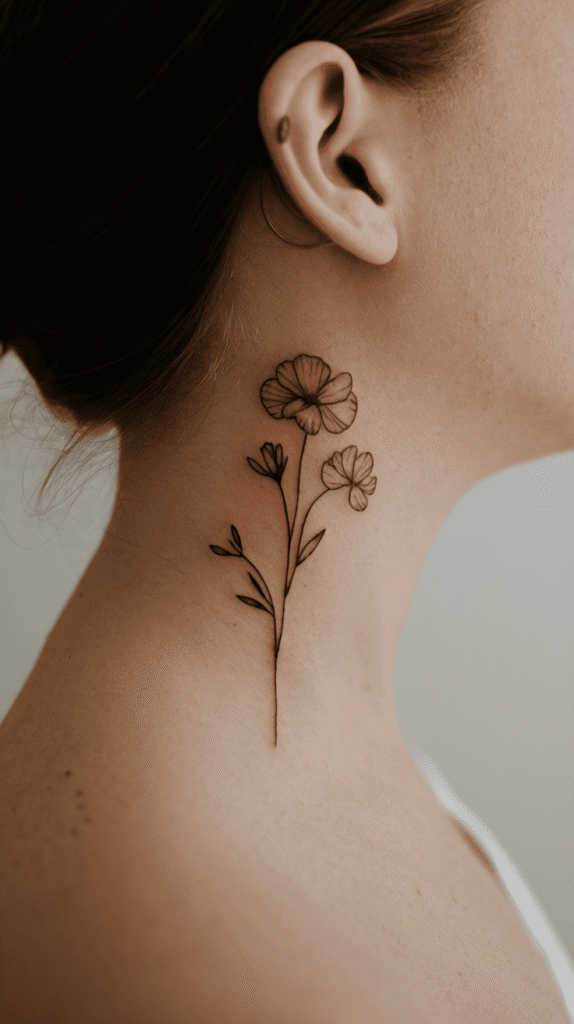 side neck tattoos