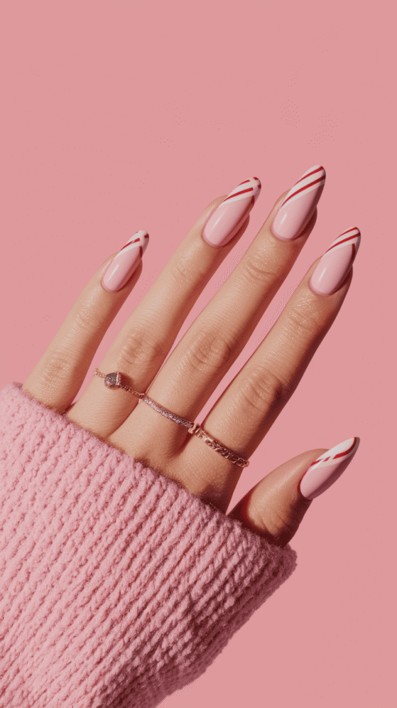 pink winter nails