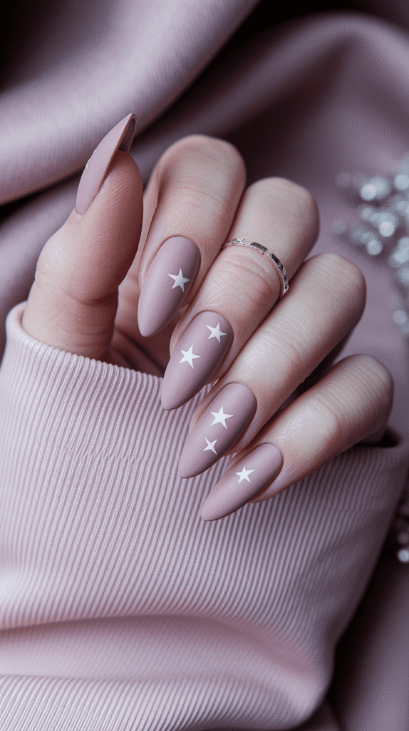 pink winter nails