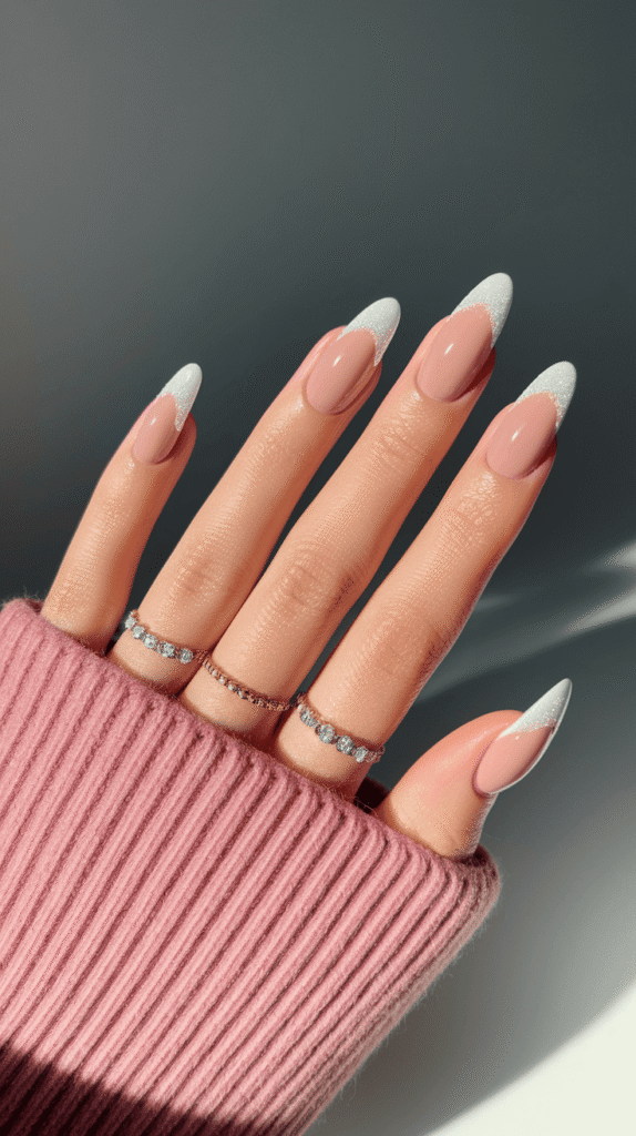 pink winter nails