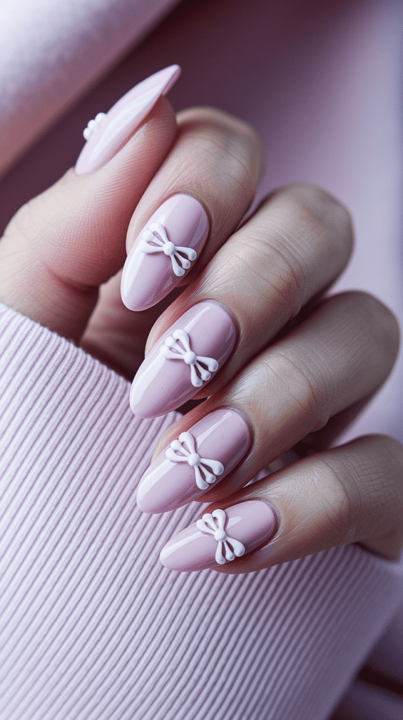 pink winter nails