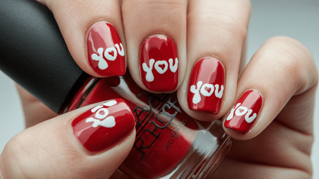 valentines nails