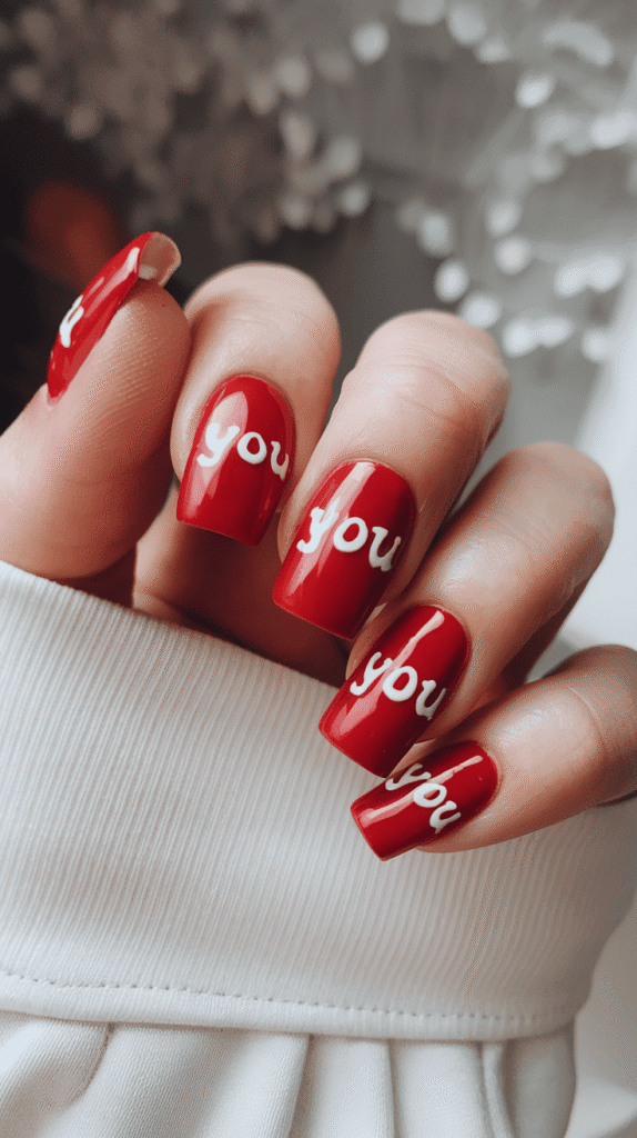 valentines nails