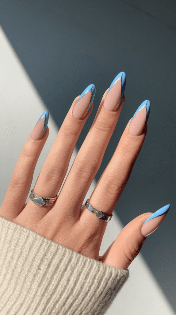 icy blue nails