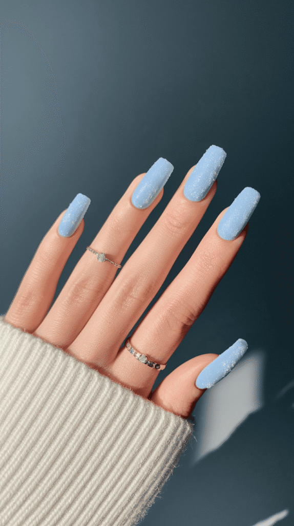 icy blue nails