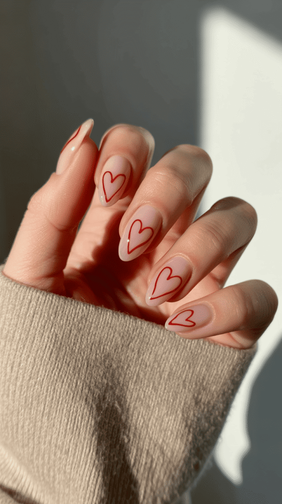valentines nails