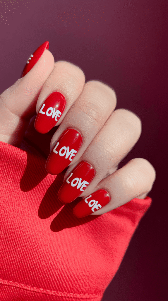 simple valentines nails