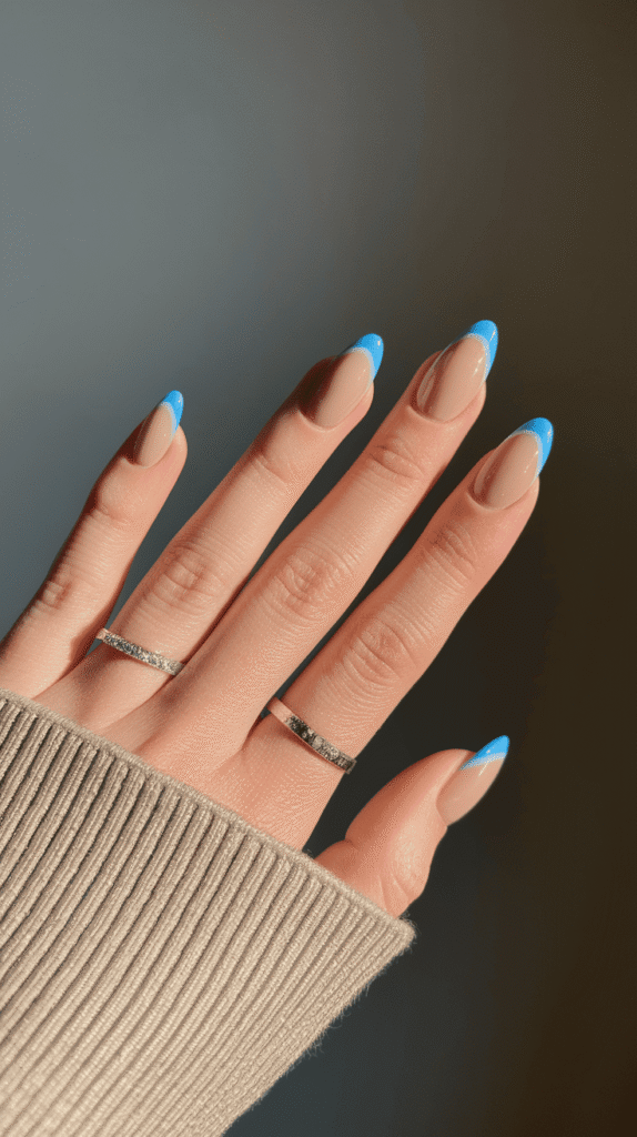icy blue nails
