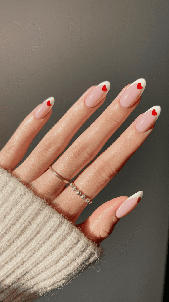 simple valentines nails