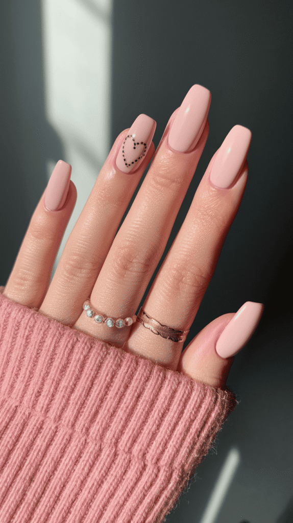 short valentines nails