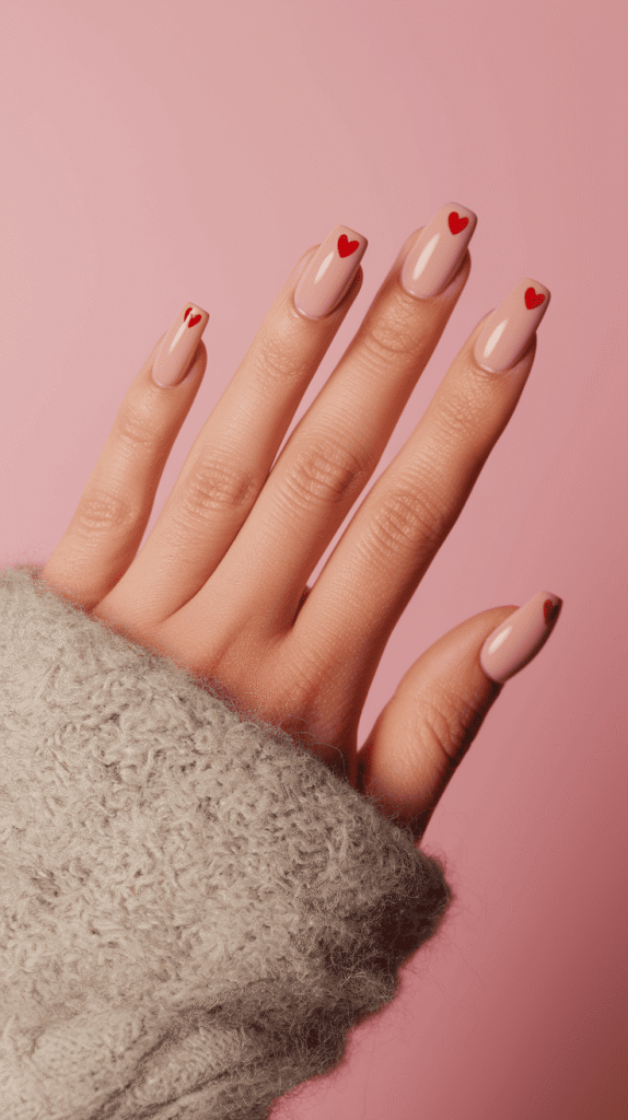 short valentines nails