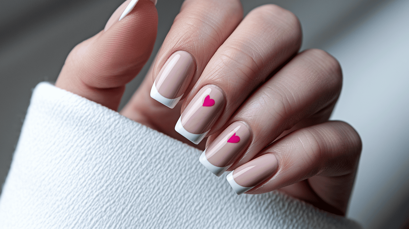 short valentines nails