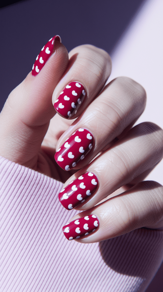 short valentines nails