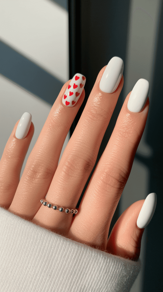 short valentines nails