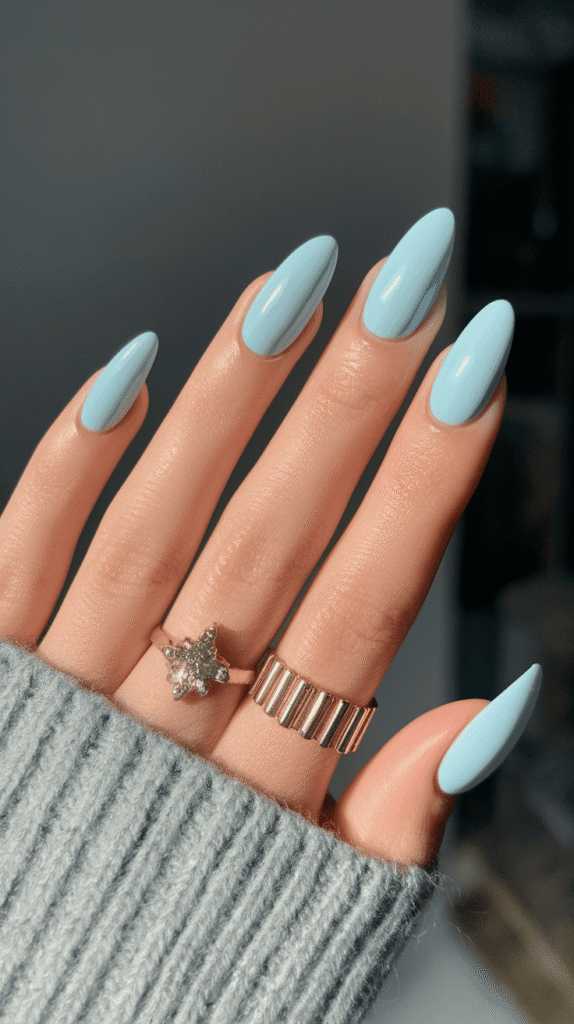 icy blue nails