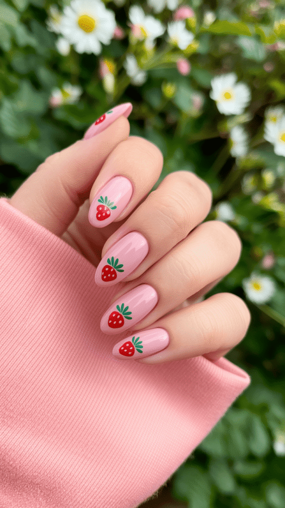 Pink Spring Nails