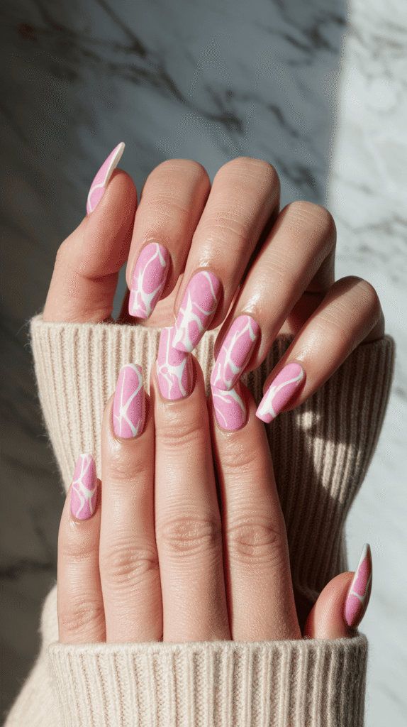 Pink Spring Nails