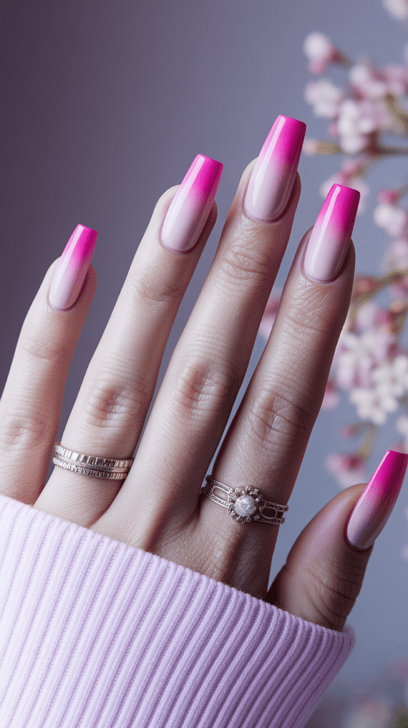 Pink Spring Nails
