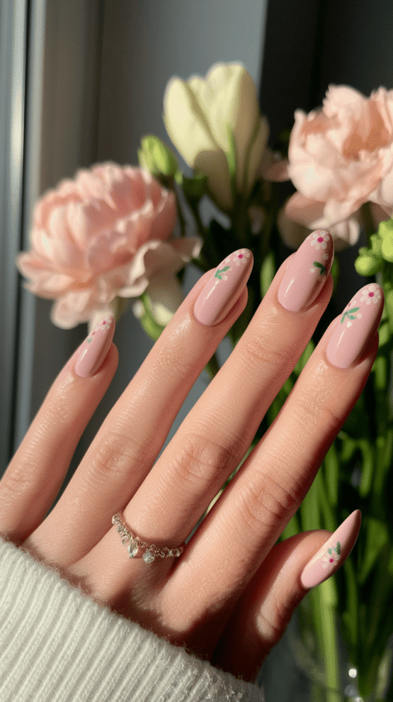 Pink Spring Nails
