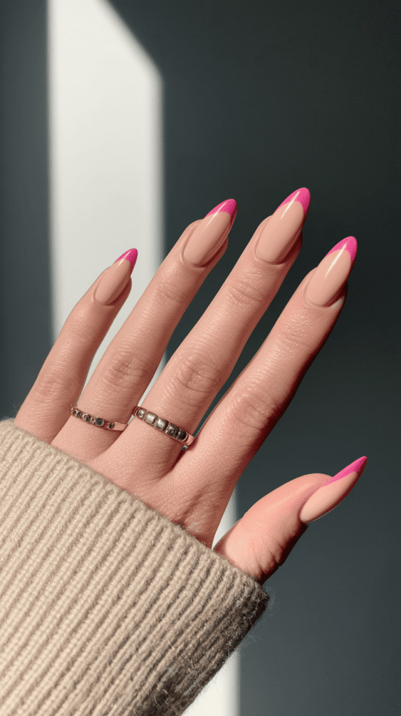 Spring French Tip Nails