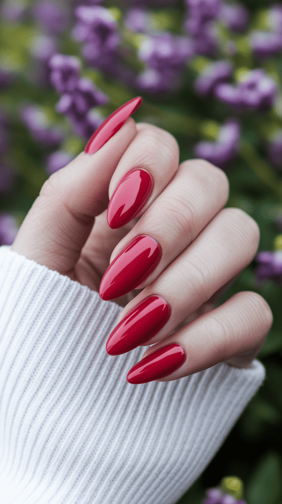 red spring nails