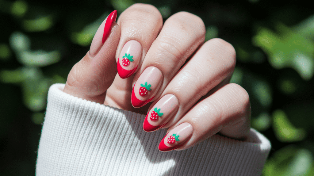 Spring French Tip Nails