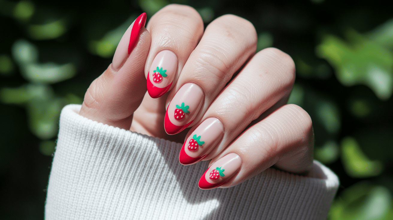 Spring French Tip Nails