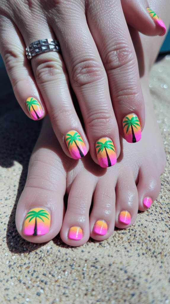 summer toe nails