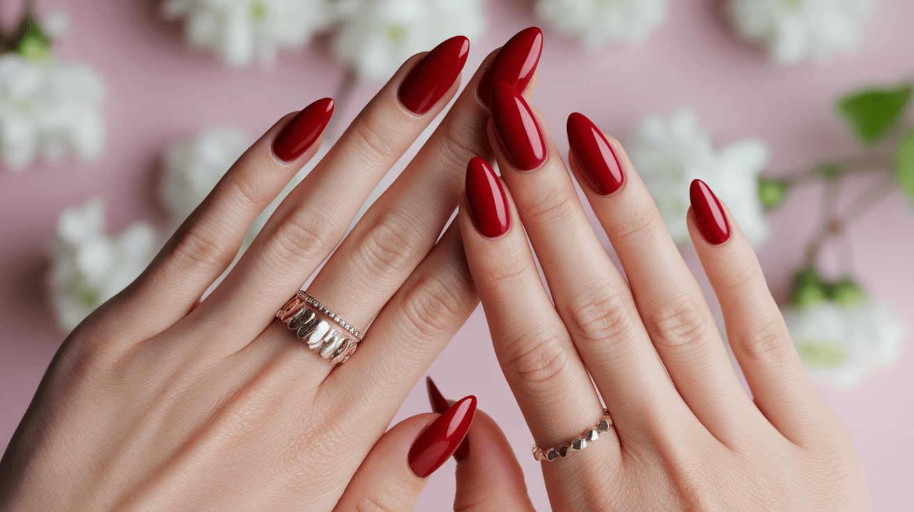 red spring nails