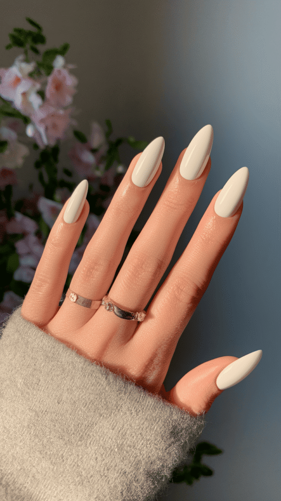 White Spring Nails Inspo