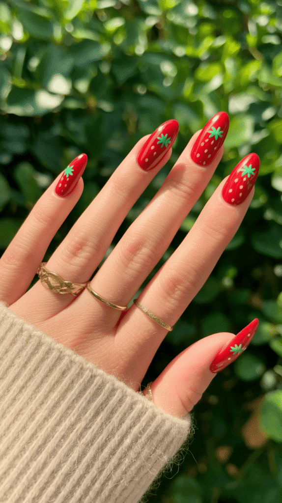 strawberry nails