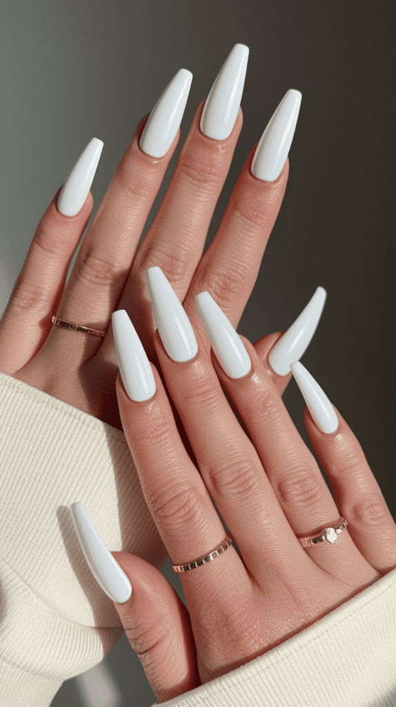 White Spring Nails Inspo
