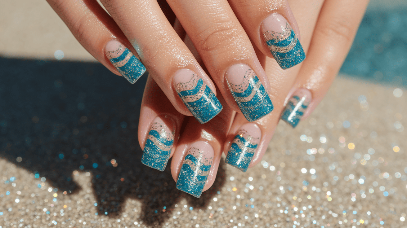 Spring Beach Nails