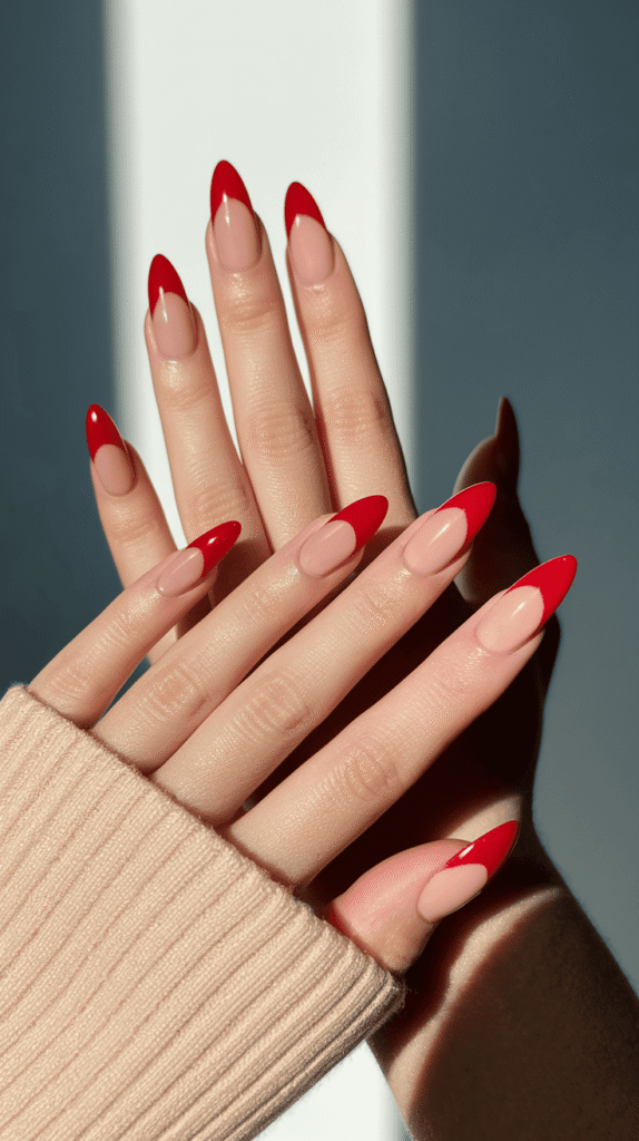 red spring nails