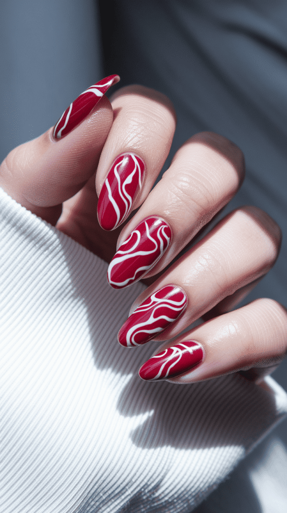 red spring nails