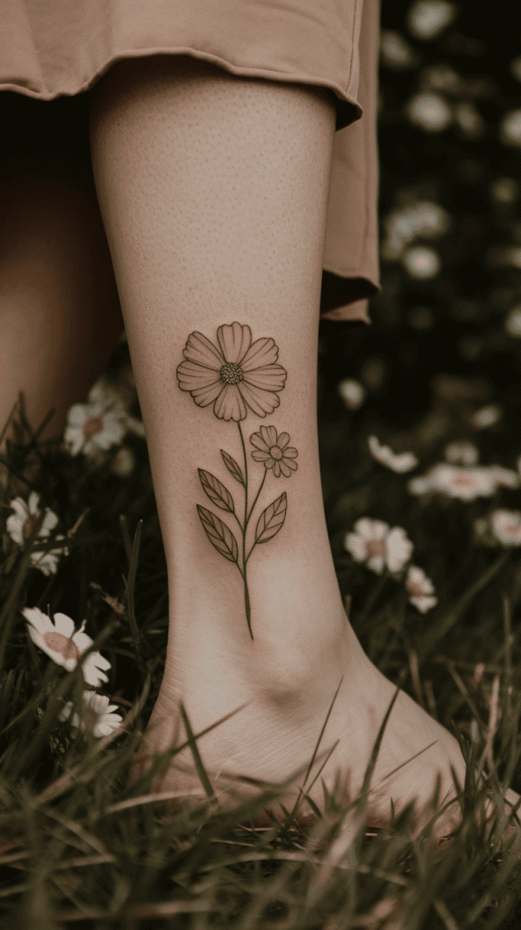 cosmos flower tattoo