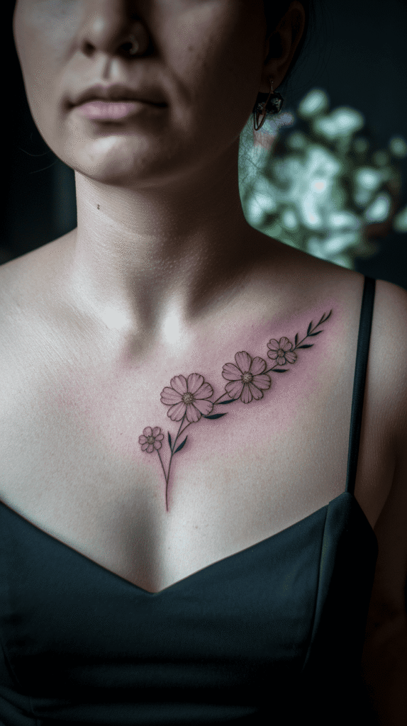 cosmos flower tattoo